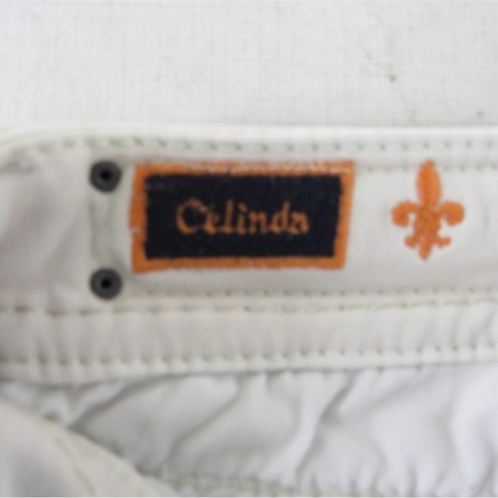 Rock Revival White and Orange Embroidered Jeans - Picture 6 of 8
